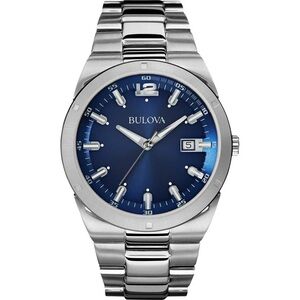Bulova Surveyor Classic Blue Dial Stainless Steel Watch ✨